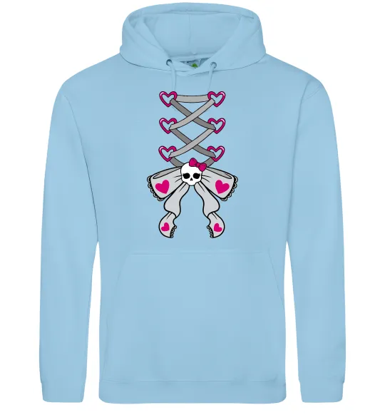 Чоловіча толстовка (худі) Рожевий корсет Блакитний фото