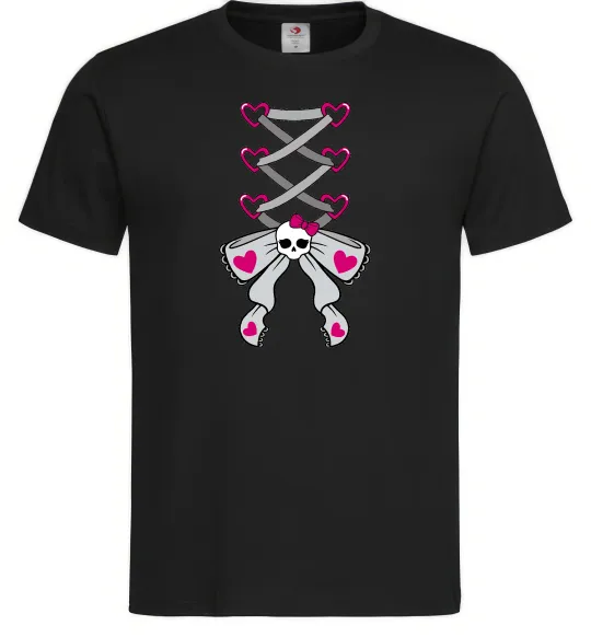 Мужская футболка Рожевий корсет Черный фото