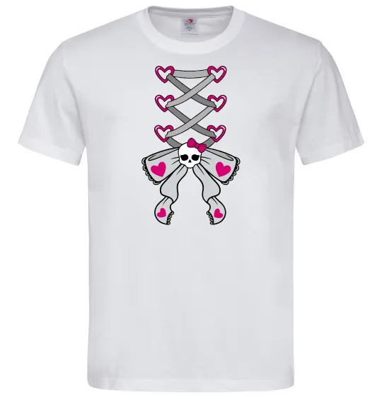 Мужская футболка Рожевий корсет Белый фото