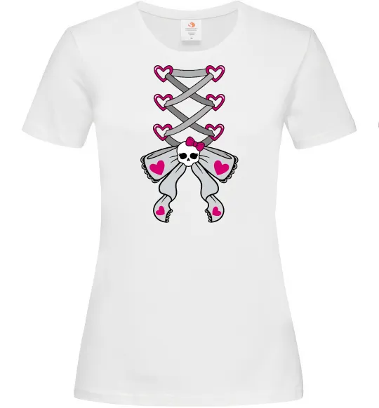 Женская футболка Рожевий корсет Белый фото