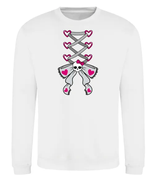 Світшот Рожевий корсет Білий фото