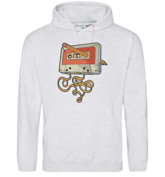 Женская толстовка (худи) Касета з олівцем Серый меланж фото