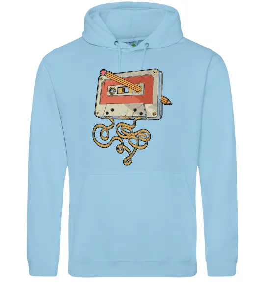 Женская толстовка (худи) Касета з олівцем Голубой фото