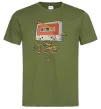 Мужская футболка Касета з олівцем Оливковый фото