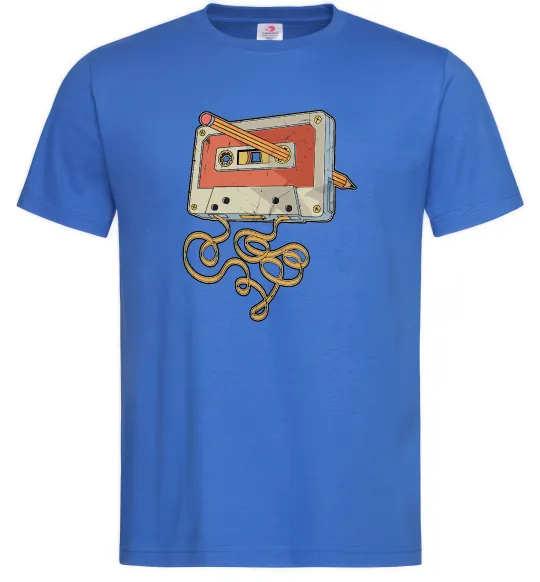 Мужская футболка Касета з олівцем Ярко-синий фото