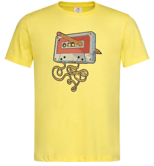 Мужская футболка Касета з олівцем Лимонный фото