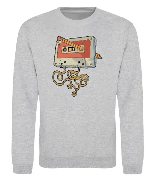 Світшот Касета з олівцем Сірий меланж фото