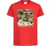 Детская футболка Капібара з чаєм Красный фото