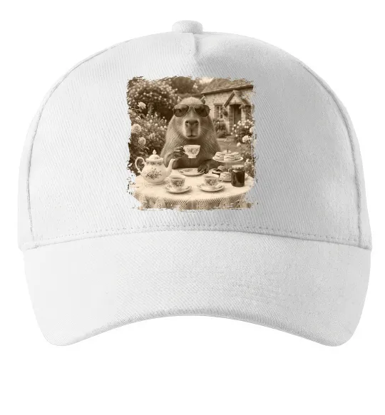 Кепка Капібара з чаєм Белый фото