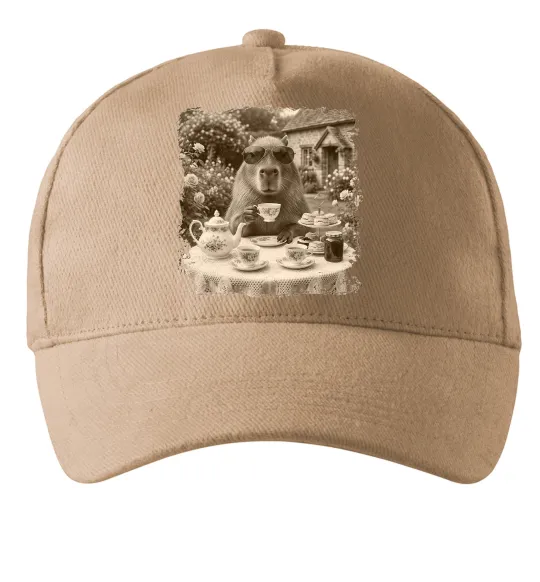 Кепка Капібара з чаєм Песочный фото