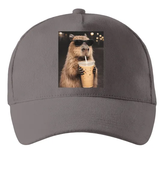 Кепка Capy-bubble tea Сірий фото