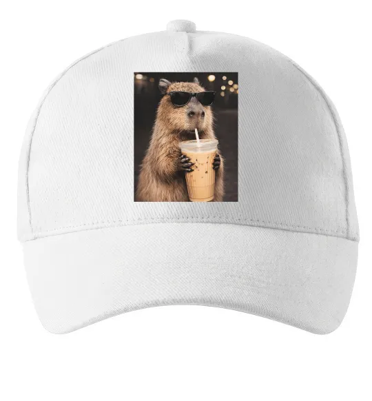 Кепка Capy-bubble tea Белый фото