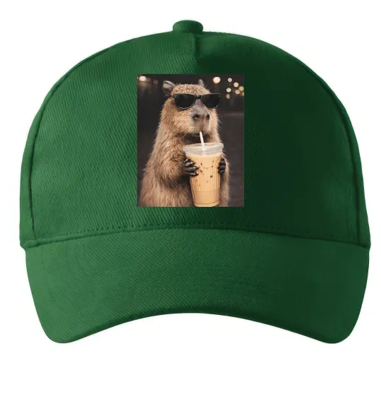 Кепка Capy-bubble tea Темно-зеленый фото