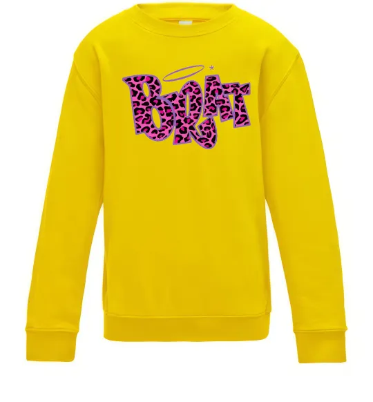 Дитячий світшот Brat y2k style Сонячно жовтий фото