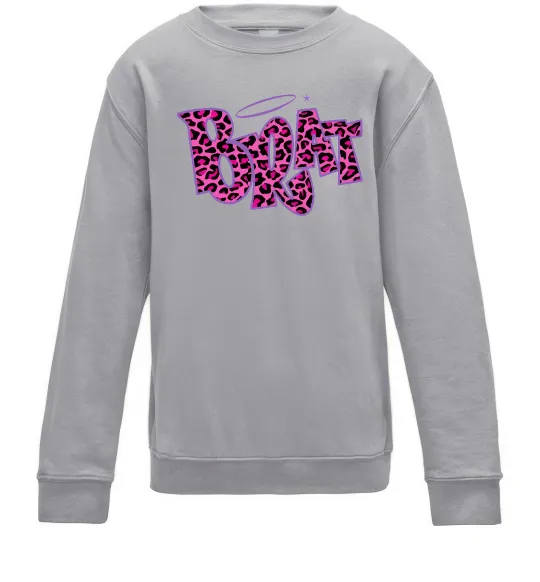 Дитячий світшот Brat y2k style Сірий меланж фото