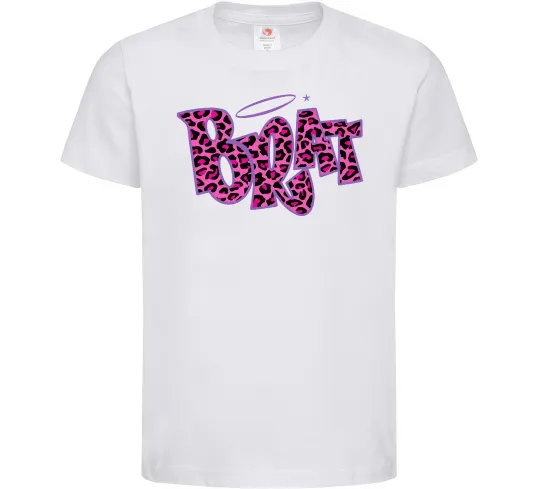 Детская футболка Brat y2k style Белый фото