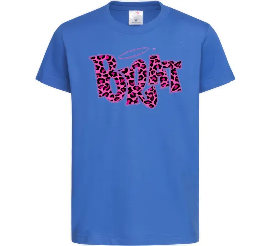 Детская футболка Brat y2k style Ярко-синий фото