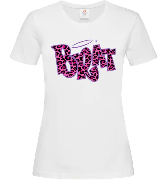 Женская футболка Brat y2k style Белый фото