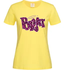 Женская футболка Brat y2k style Лимонный фото