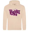 Мужская толстовка (худи) Brat y2k style Песочный фото