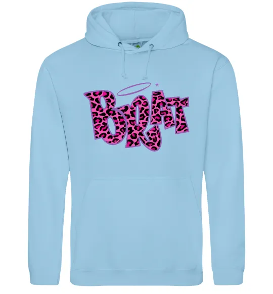 Мужская толстовка (худи) Brat y2k style Голубой фото