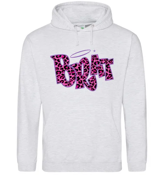 Женская толстовка (худи) Brat y2k style Серый меланж фото