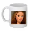 Чашка керамическая Barbie meme Белый фото
