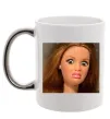 Чашка з кольоровою ручкою Barbie meme Срібло фото