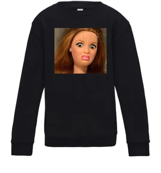 Детский Свитшот Barbie meme Черный фото