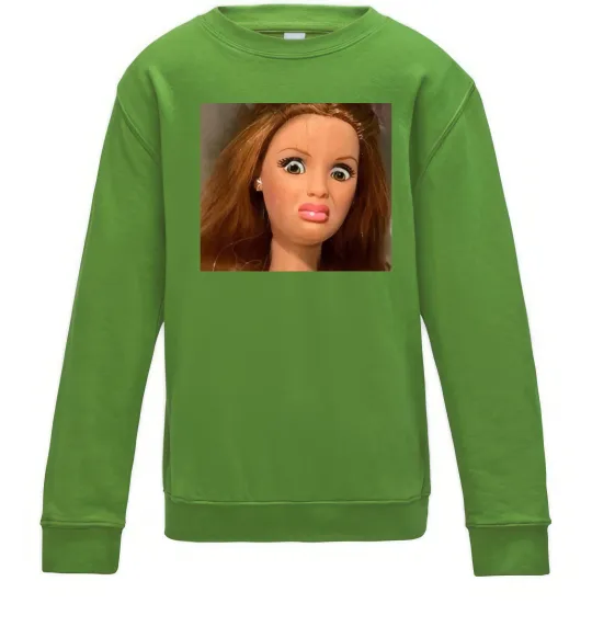 Детский Свитшот Barbie meme Лаймовый фото