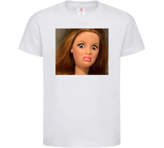 Детская футболка Barbie meme Белый фото