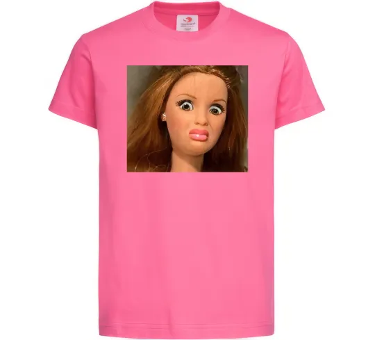 Детская футболка Barbie meme Ярко-розовый фото