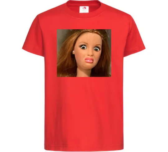 Детская футболка Barbie meme Красный фото