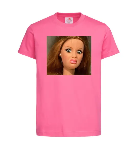 Детская футболка Barbie meme Ярко-розовый фото