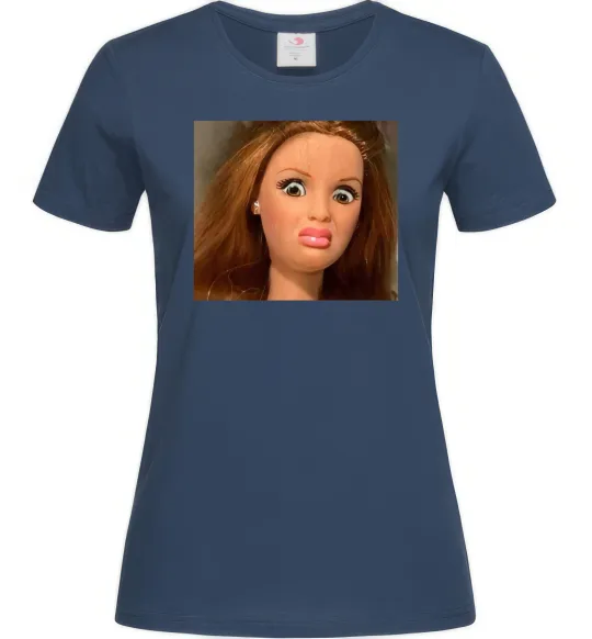 Женская футболка Barbie meme Темно-синий фото