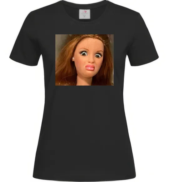 Женская футболка Barbie meme Черный фото