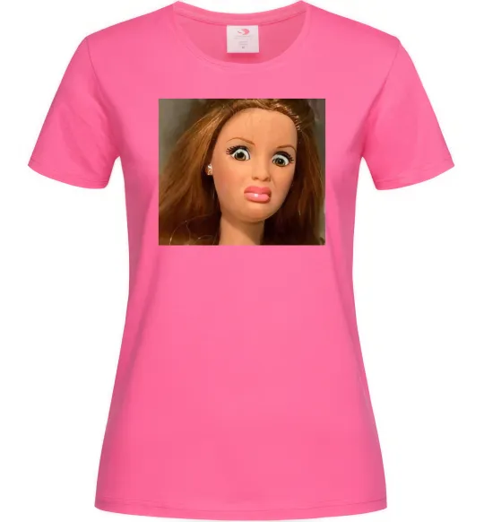 Женская футболка Barbie meme Ярко-розовый фото
