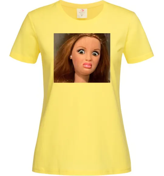 Женская футболка Barbie meme Лимонный фото