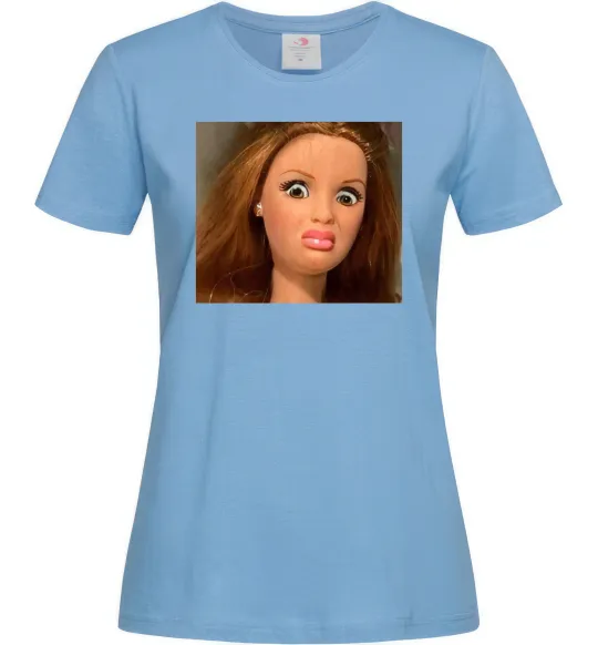 Женская футболка Barbie meme Голубой фото