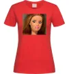 Женская футболка Barbie meme Красный фото