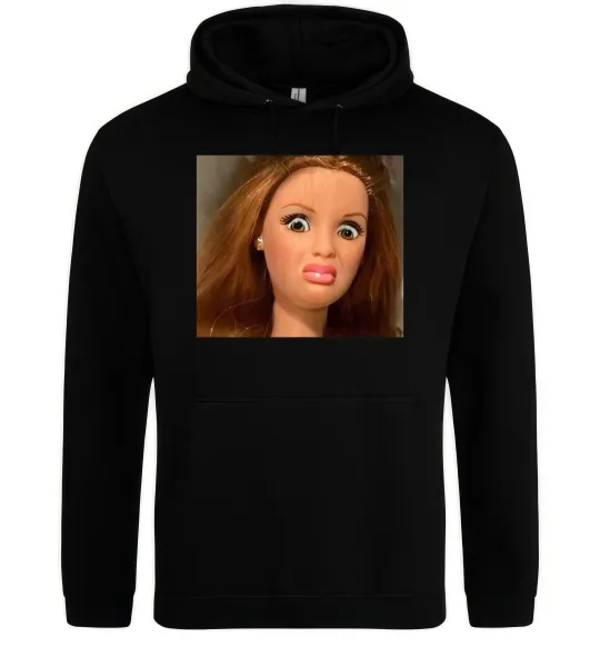 Мужская толстовка (худи) Barbie meme Черный фото