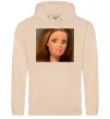 Женская толстовка (худи) Barbie meme Песочный фото