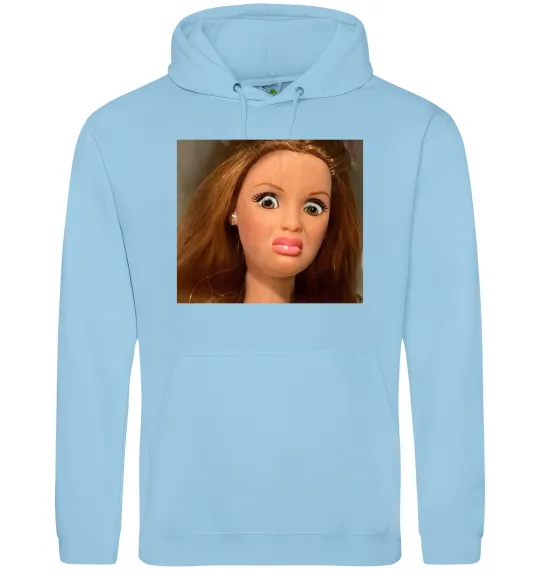 Женская толстовка (худи) Barbie meme Голубой фото