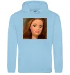 Женская толстовка (худи) Barbie meme Голубой фото