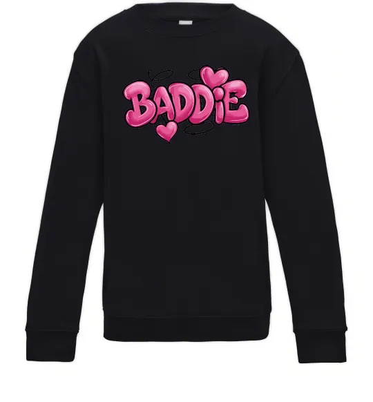 Дитячий світшот Baddie Чорний фото