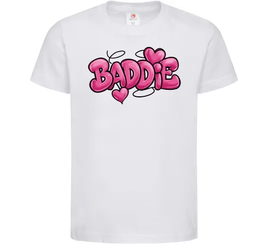 Дитяча футболка Baddie Білий фото