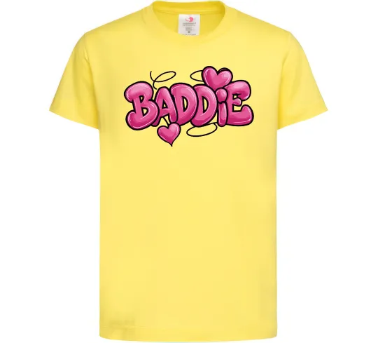 Дитяча футболка Baddie Лимонний фото