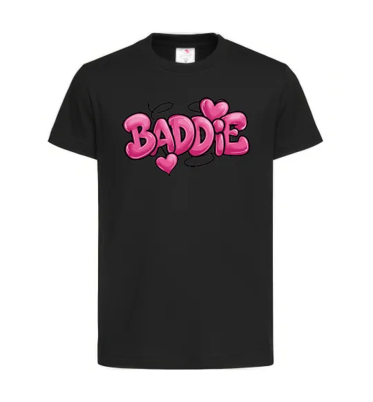 Детская футболка Baddie Черный фото