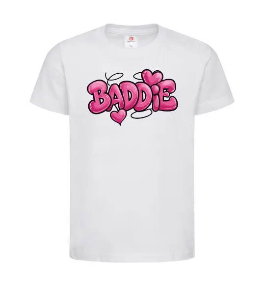 Детская футболка Baddie Белый фото