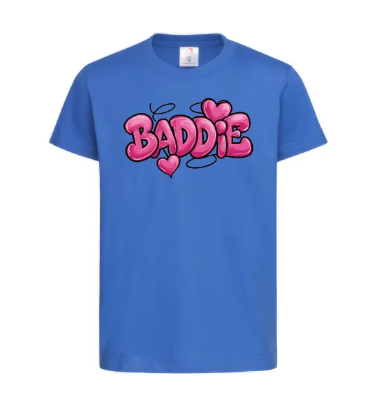 Детская футболка Baddie Ярко-синий фото